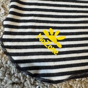 NoZone SPF baby blanket Charcoal Stripe
